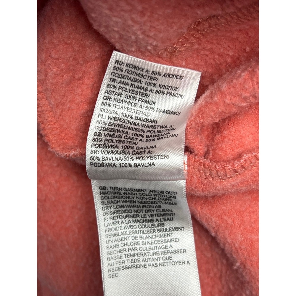 The North Face Womens Hoodie Coral Pink Pullover Hooded Sweatshirt Large - Picture 6 of 11